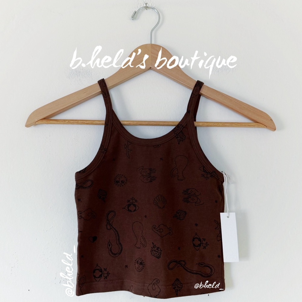 🤎🐍🐚 ARQ Charms Brown Crop Tank & HR Undies Bundle Size XXS Brand New NWT - Picture 4 of 16